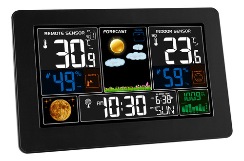 Reloj Termómetro Digital Con Barómetro Meteorológico 3 En 1