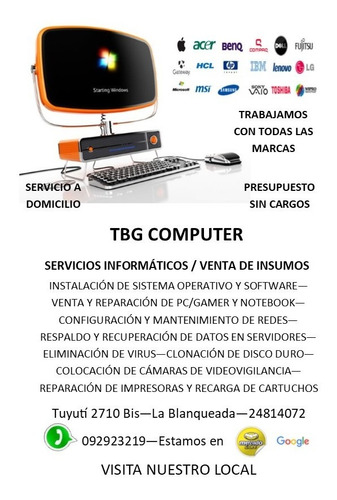 Imagen 5 de 10 de Servicio Técnico De Pc Y Notebooks A Domicilio Garantizado