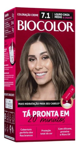  Coloraçao Biocolor Cr Mini Kit 7.1 Louro Cinza Medio