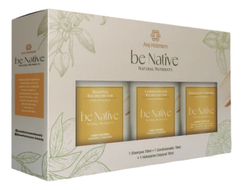  Be Native Citrus & Vanilla Shampoo/cond/hidratante 70ml