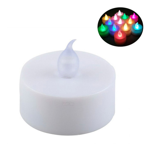 24 Velas Luz Led Multicolor Fiesta Decoracion