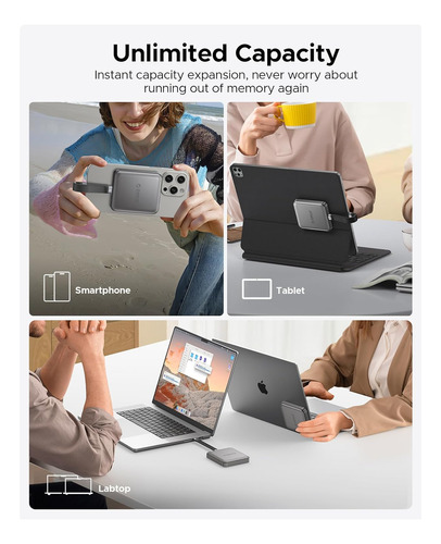 Orico 1tb Magnetic External Ssd, 4k Prores Hdr Record And...