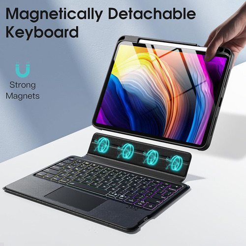 Funda Teclado Táctil Iliminado Para iPad 10th 10.9'' 2022 Ñ