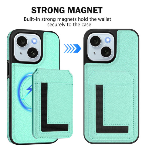 Funda Tipo Cartera Para La Serie Samsung Con Tarjetero, Cierre Magnético, Funda Protectora A Prueba De Golpes, Verde Menta