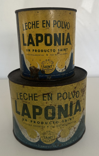 Antiguas Latas De Leche En Polvo Laponia -el Pan- (Usado)