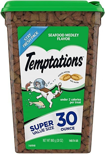 Snack Gatos Temptations Crujientes Suaves Mezcla De Mariscos