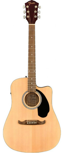 Guitarra eletroacústica Fender FA-125ce Dread Natural, orientação à direita, cor natural