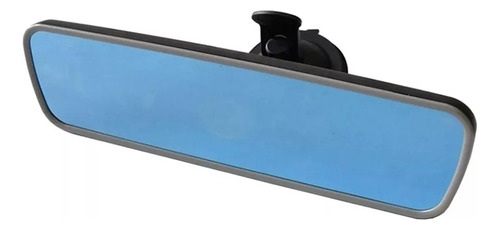 Espejo Retrovisor Azul Universal Para Auto Marco Gris +negro