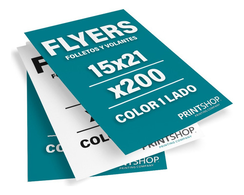 Folletos Flyers Volantes Printshop Color 1 Lado 15x21 X200