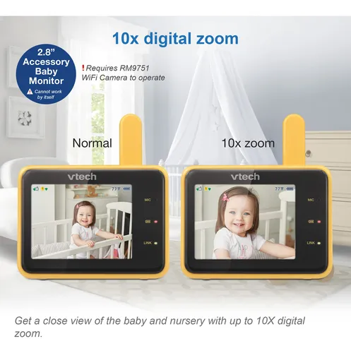 Monitor Para Bebés Vtech Rm2701 2.8 Con Cámara Wifi Rm9751