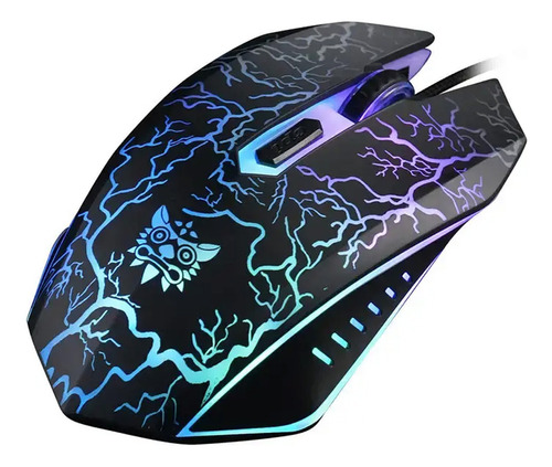 Mouse Ratón Onikuma Led Rgb 7 Velocidades Alámbrico Usb Color Negro-rgb