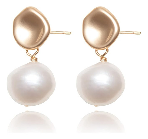 Baroque Pearls Earring Freshwater Pearls Dangle Earrings Gol