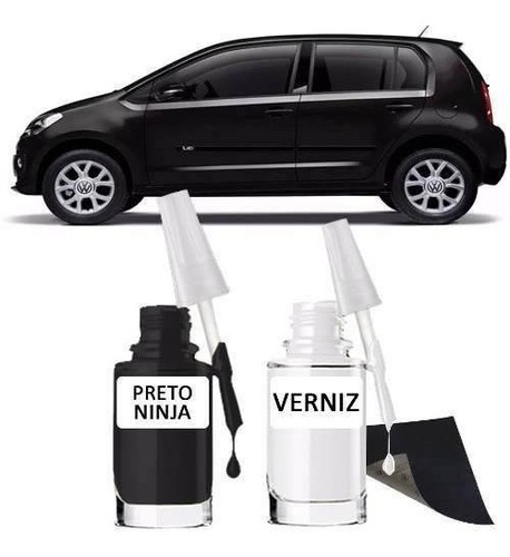 Tinta Tira Risco Automotivo Volkswagen Up Cor Preto Ninja