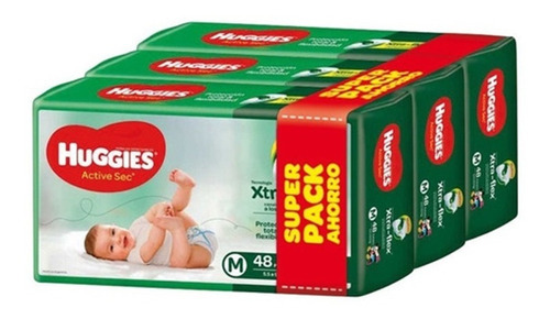 Pañales Huggies Active Flex  MPañales Huggies Active Flex M