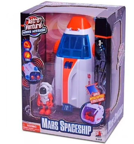 Imagen 1 de 5 de Nave Espacial Astro Venture Misión A Marte Con Luz Y Sonido Color Naranja