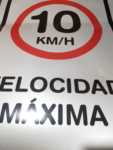 Cartel Velocidad Máxima 20 En Vinilo Reflectivos Chapa N° 16