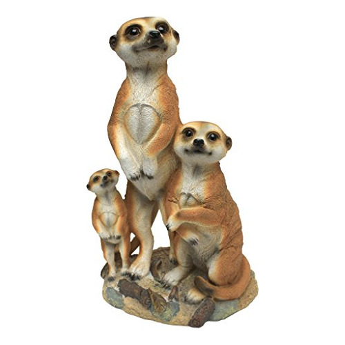 Design Toscano Ql56971 Escultura De La Familia De Suricatos,