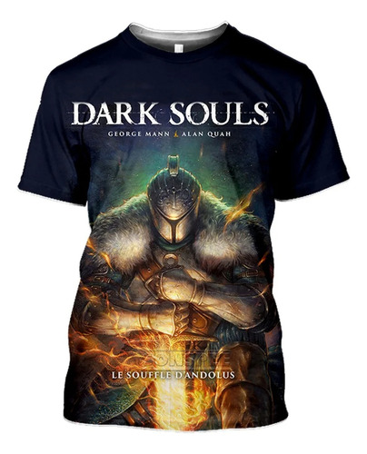 Camiseta Neutral De Manga Corta Con Estampado 3d Dark Souls