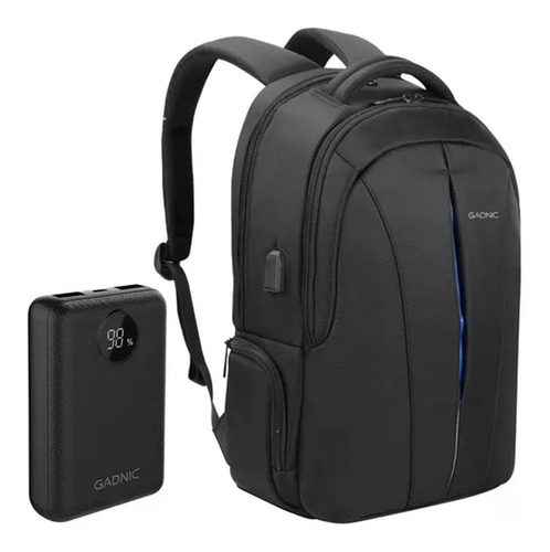 Set Mochila Pro Gadnic Porta Notebook + Power Bank Display