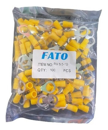 Terminal De Ojo 10 Mm-10-12 Awg. 100 Unidades