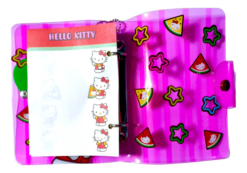 Libreta De Notas Hello Kitty, Con Hojas Decoradas