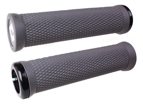 Puños Para Bicicleta Odi Elite Motion V2.1 Lock On Grafito Color Gris