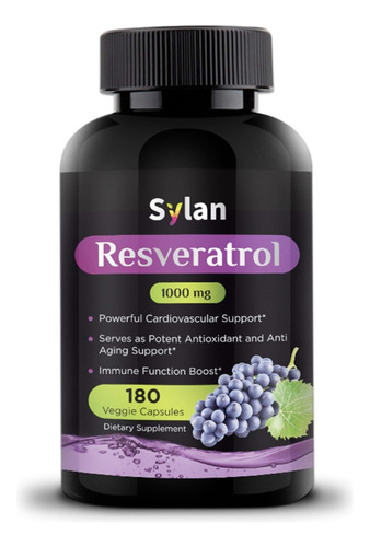 Trans Resveratrol 1000 Mg De 180 Cápsulas Antioxidantes