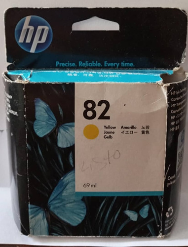 Cartucho De Tinta Original Hp 82 Yellow 69ml
