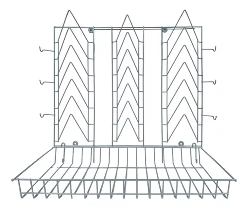 Escurreplatos Blanco de Pared,Soporte para Platos Escurridor De