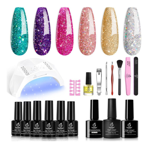 Esmaltes Para Uñas  De Gel Con Purpuri - L a $48483