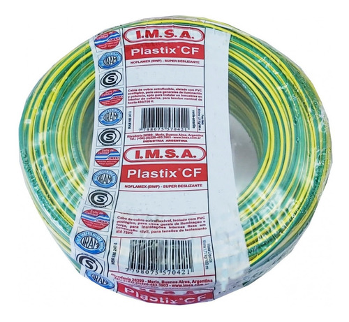 Cable Normalizado 1,5mm2 Verde/amarillo Cf 1.5 V-a