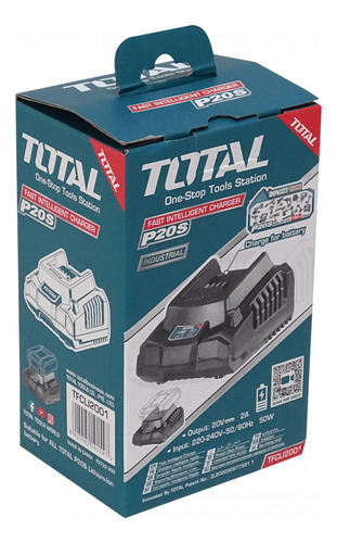 Total P20s Cargador De Bateria 20v Inteligente Tfcli2001