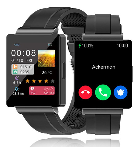 1.85 Nfc Reloj Inteligente Para Hombres Glucosa Smartwatch