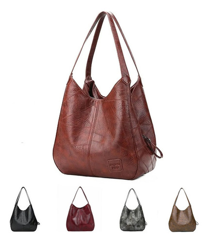 A Bolso Cuero Suave Para Mujeres Con Múltiples