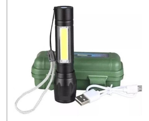 Linterna Tactica Led Cob Militar Recargable Zoom Portatil C