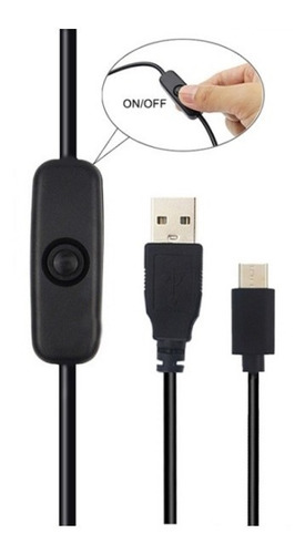 Cable Micro Usb Con Interruptor - Raspberry Pi