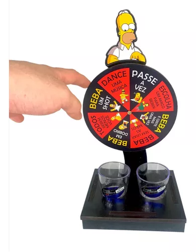 Jogo Roda Shot Roleta Tequila Roleta Cachaça Desenho - Modernato