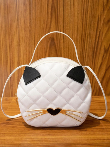 Bolso De Círculo Acolchado Con Gráfico De Dibujos Animados