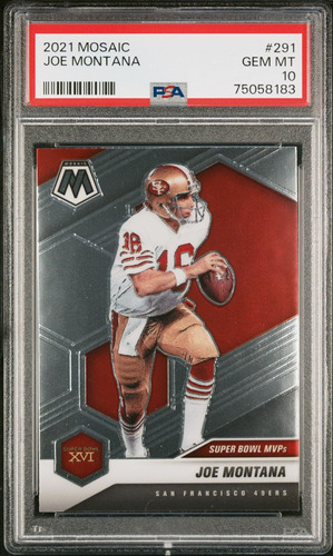 Tarjeta De Fútbol Joe Montana 2021 Panini Mosaic 291 Clasifi