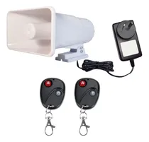 Comprar Botón De Pánico, Rango 100m. Exterior. Con 2 Controles Remotos 433mhz Alarma Inalambrico. 12v 30w 130db. Kit Muy Potente