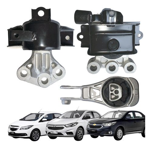 Kit 3 Coxim Motor Câmbio Manual Onix Prisma Spin 2011 A 2019