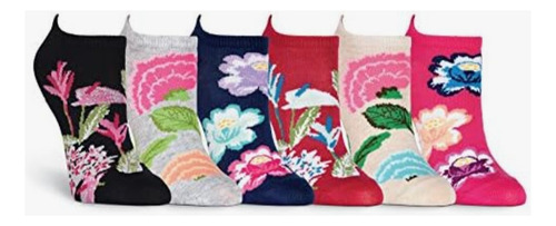K. Bell Socks 6 Pares De De Corte Bajo Para Mujer Multicolor Floreado 4 A 10