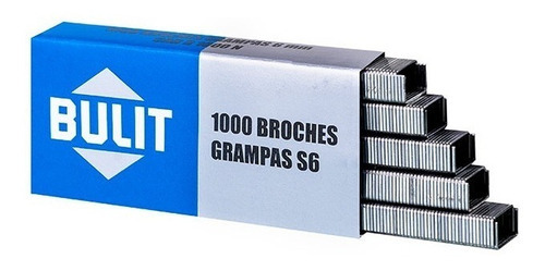Imagen 2 de 5 de Broches - Grampas Bulit Standard S6 6mm Por 1.000 Unidades