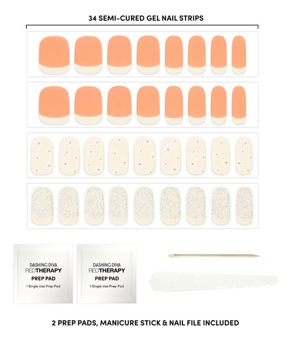 Uñas Adhesivas Glaze Art -coral Picnic