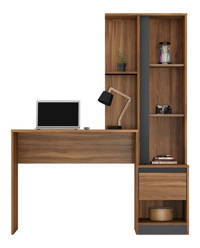 Escrivaninha Com Armário 1 Porta 1 Gaveta Office Mpozenato Morada D02