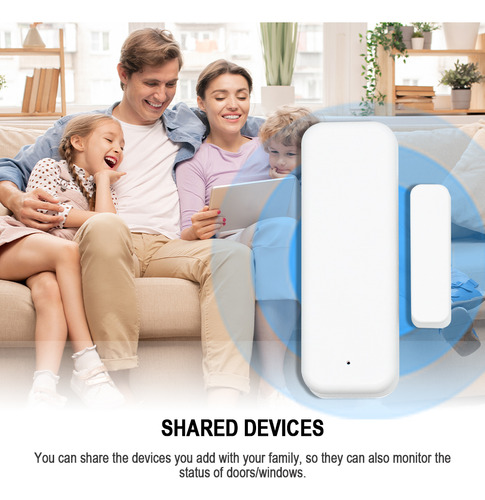 Sensor De Porta Tuya Smart Wifi Detectores De Janela Sensor