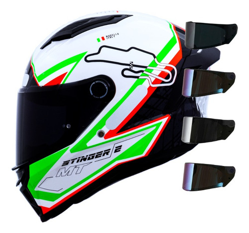 Capacete Mt Stinger2 Diversos Gráficos + Viseira *promoção*