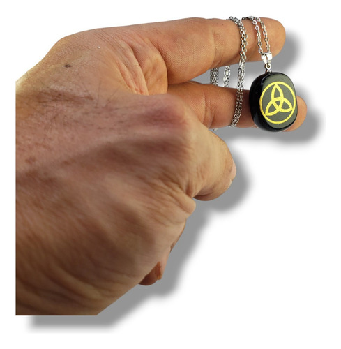 Dije Triqueta Vida Muerte Resurrección Acero Inoxidable D885 Plateado