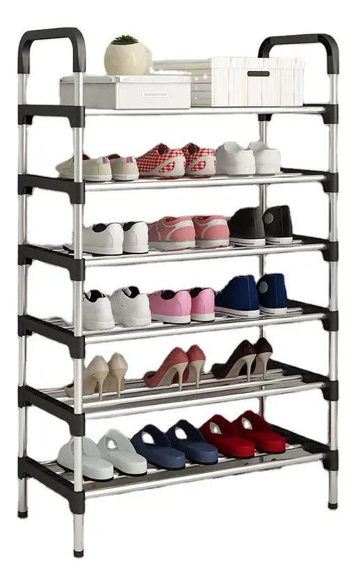 Estantería Zapatero De Acero Inoxidable 5/6 Niveles Color 6 Capas
