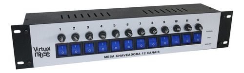 Regua De Iluminacao 12 Tomadas P/ Aquario C/ Fusivel 3 Pinos Luzes Branca Bt Azul